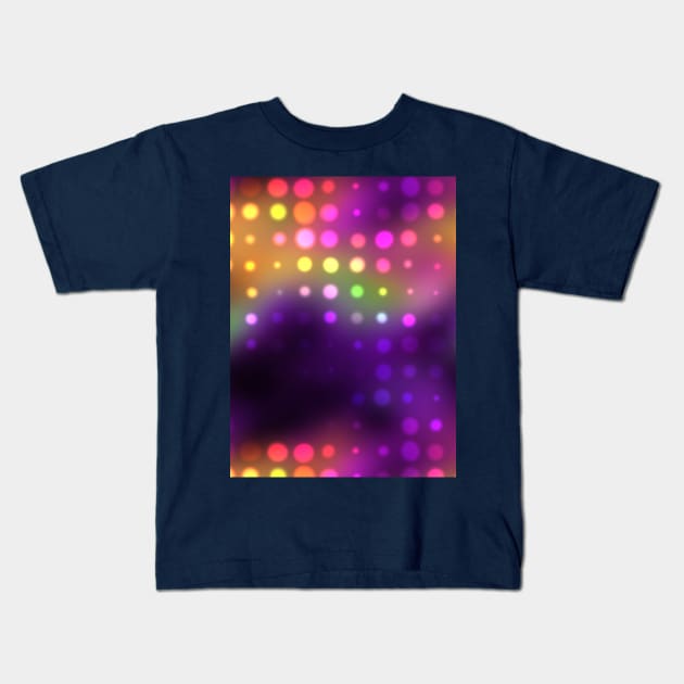 Psychedelic Trip Club Festival Concert Lights Fractals Purple Gold Kids T-Shirt by Shayna